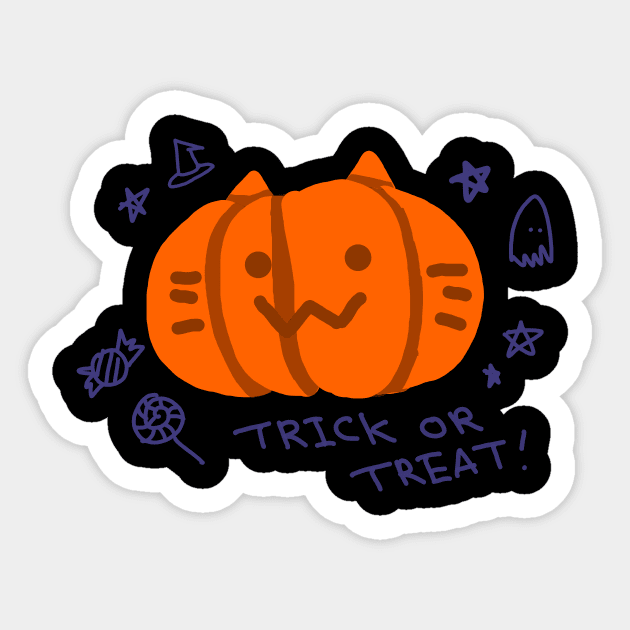 trick or treat Sticker by cranberry_inc